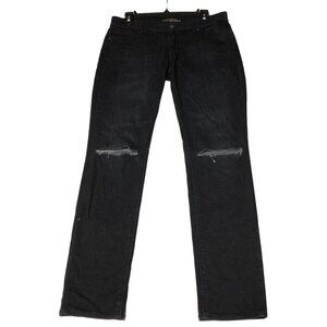 LUCKY BRAND LOLITA SKINNY  BLACK‎ DISTRESSED JEANS 6/28